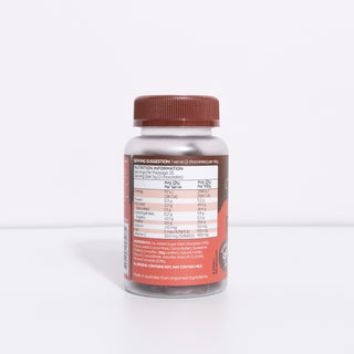 Haircarebear Fatigue Chocolate featuring a serving suggestion, detailed nutrition information, and a list of ingredients