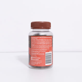 Haircarebear Fatigue Chocolate showcasing product description, storage instructions, and barcode